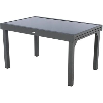 Table de jardin Hesperide - Extensible de 135 à 270 cm - Acier, Verre - Publicité Table de jardin Hesperide - Extensible de 135 à 270 cm - Acier, Verre - Publicité