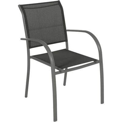 Fauteuil de jardin empilable PIAZZA Hespéride Anthracite / Graphite - Fauteuil de jardin - Publicité Fauteuil de jardin empilable PIAZZA Hespéride Anthracite / Graphite - Fauteuil de jardin - Publicité