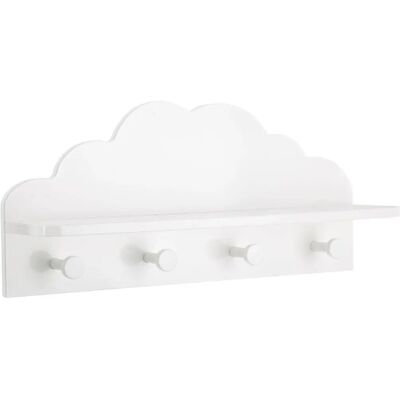 Appendiabiti Nuvola Atmosphera per Bambini - 4 Ganci - Bianco Appendiabiti Nuvola Atmosphera per Bambini - 4 Ganci - Bianco