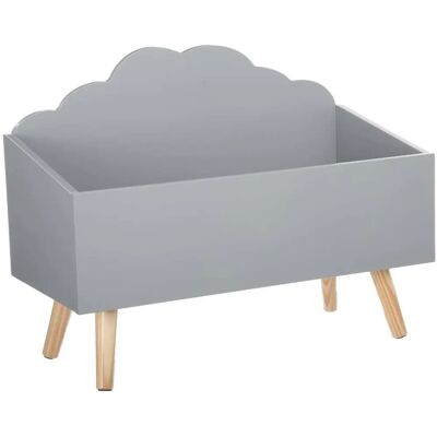 Atmosphera Speelgoedkist - Wolk Grijs 58x28cm - Scandinavisch Design Atmosphera Speelgoedkist - Wolk Grijs 58x28cm - Scandinavisch Design