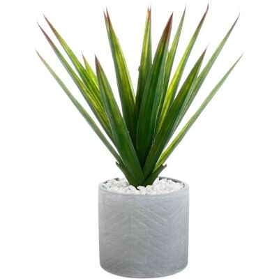 Roślina Sztuczna Aloe Vera - Szara Doniczka Ceramiczna Roślina Sztuczna Aloe Vera - Szara Doniczka Ceramiczna