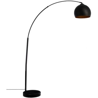 Lámpara de pie negra ATMOSPHERA de metal y mármol - 177cm - Decoración moderna Lámpara de pie negra ATMOSPHERA de metal y mármol - 177cm - Decoración moderna