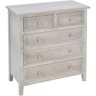 Atmosphera - Commode Charme Naturel 5 tiroirs - Style rustique Atmosphera - Commode Charme Naturel 5 tiroirs - Style rustique