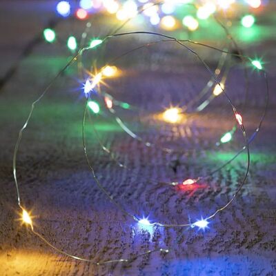 FEERIC LIGHTS & CHRISTMAS - Ghirlanda per interni in rame - 100 LED multicolore - guirlanda FEERIC LIGHTS & CHRISTMAS - Ghirlanda per interni in rame - 100 LED multicolore - guirlanda