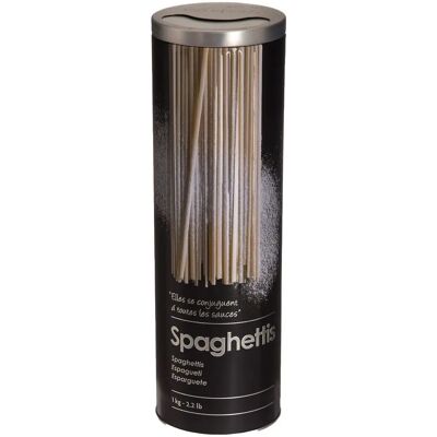 5FIVE Schwarze Spaghetti-Box - Moderner Metall Pasta Behälter 5FIVE Schwarze Spaghetti-Box - Moderner Metall Pasta Behälter