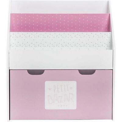 Scaffale per bambini Atmosphera con cassetto - Rosa/Bianco - Mobili per bambini Scaffale per bambini Atmosphera con cassetto - Rosa/Bianco - Mobili per bambini