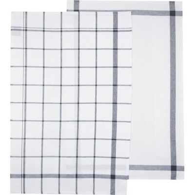 Atmosphera 146161F Baumwoll-Küchentuch - Blau & Weiß - 45x70cm - Küchenhandtuch Atmosphera 146161F Baumwoll-Küchentuch - Blau & Weiß - 45x70cm - Küchenhandtuch