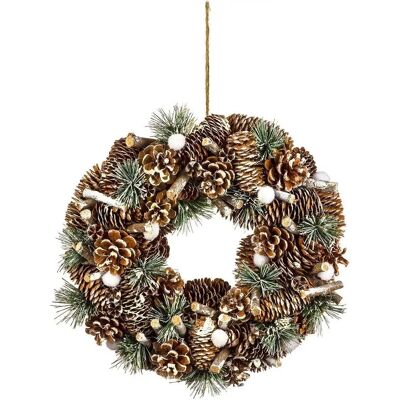 Atmosphera Natürlicher Kiefernzapfen Kranz - 34cm Weihnachtsdeko Atmosphera Natürlicher Kiefernzapfen Kranz - 34cm Weihnachtsdeko