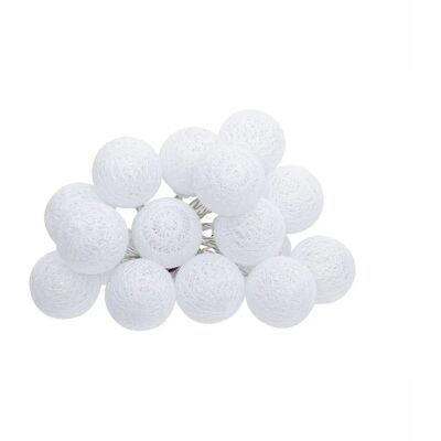Guirlande LED Atmosphera - 16 Boules Blanches - 255cm - Éclairage Décoratif - Publicité Guirlande LED Atmosphera - 16 Boules Blanches - 255cm - Éclairage Décoratif - Publicité