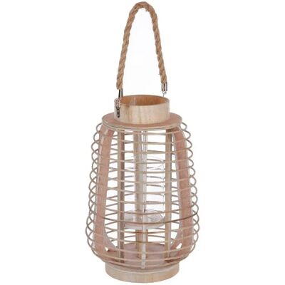 ATMOSPHERA Lanterne Rotin 22x33cm - Porte-bougie - Publicité ATMOSPHERA Lanterne Rotin 22x33cm - Porte-bougie - Publicité