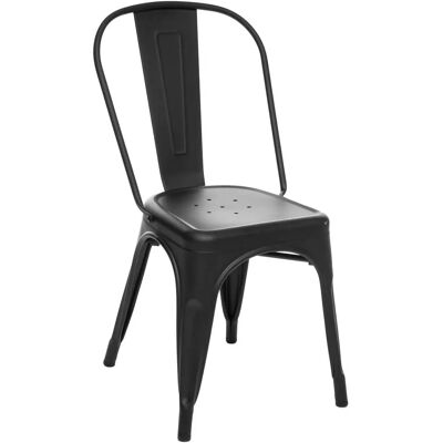 Silla Niko Negra de Metal - Estilo Industrial Silla Niko Negra de Metal - Estilo Industrial