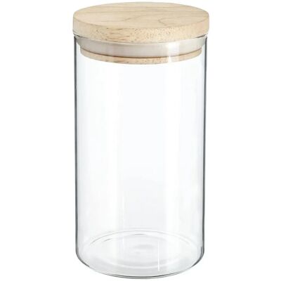 Secret de Gourmet 1L Glas Madbeholder med Trædække Secret de Gourmet 1L Glas Madbeholder med Trædække
