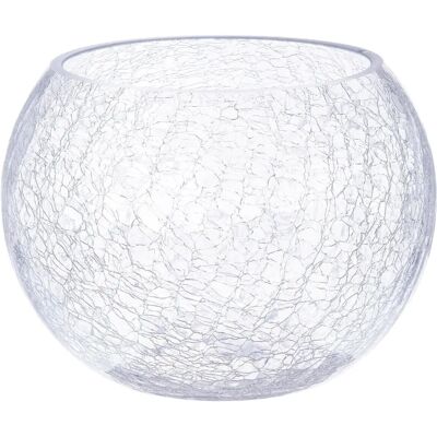 Atmosphera Kugelvase - Craquelé-Glas - 20x15cm - Dekorativ & Funktionell Atmosphera Kugelvase - Craquelé-Glas - 20x15cm - Dekorativ & Funktionell