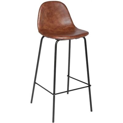 Set di 2 sgabelli da bar effetto pelle marrone - Atmosphera, 73cm Set di 2 sgabelli da bar effetto pelle marrone - Atmosphera, 73cm