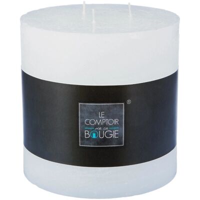 Bougie en Cire Atmosphera - Blanche Rustique - 14cm - 1.9kg - 90h - Publicité Bougie en Cire Atmosphera - Blanche Rustique - 14cm - 1.9kg - 90h - Publicité