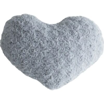 Cuscino a forma di cuore Atmosphera - Decorazione in pelliccia sintetica grigia Cuscino a forma di cuore Atmosphera - Decorazione in pelliccia sintetica grigia