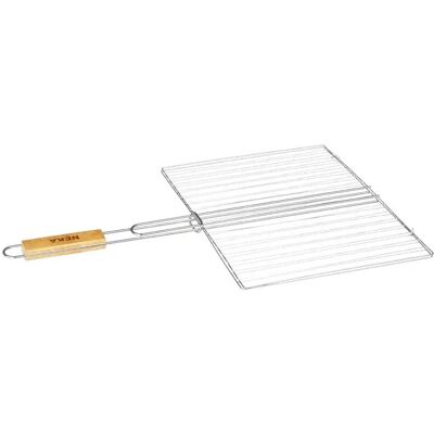 NEKA Grille double 30x40cm acier avec poignée en bois - Publicité NEKA Grille double 30x40cm acier avec poignée en bois - Publicité