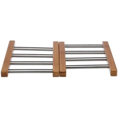Secret de Gourmet Edelstahl Bambus Ausziehbarer Tischset Secret de Gourmet Edelstahl Bambus Ausziehbarer Tischset