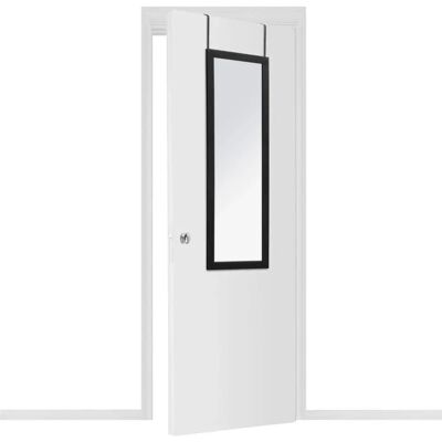 Czarny aluminiowy lustro na drzwi - 110x36 cm Czarny aluminiowy lustro na drzwi - 110x36 cm