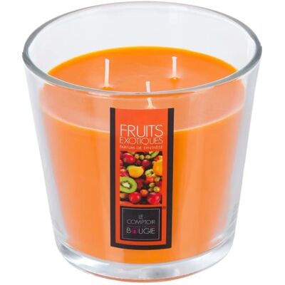 Atmosphera 123000F Bougie en Cire - Fruits Exotiques - 40h - Publicité Atmosphera 123000F Bougie en Cire - Fruits Exotiques - 40h - Publicité