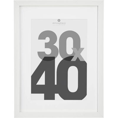 Cadre photo blanc Eva Atmosphera - 30x40cm Décoratif - Publicité Cadre photo blanc Eva Atmosphera - 30x40cm Décoratif - Publicité