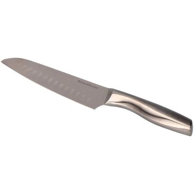 Secret de Gourmet Santoku Mes - RVS - 31,5cm - Keukenmes Secret de Gourmet Santoku Mes - RVS - 31,5cm - Keukenmes