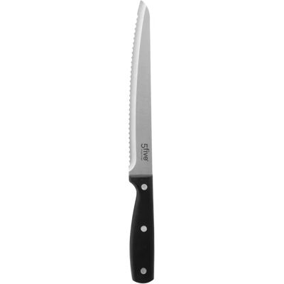 Coltello da pane in acciaio inox nero 20cm - 5FIVE Coltello da pane in acciaio inox nero 20cm - 5FIVE