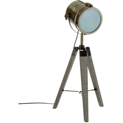 ATMOSPHERA - Lampada a treppiede in bronzo e legno ATMOSPHERA - Lampada a treppiede in bronzo e legno