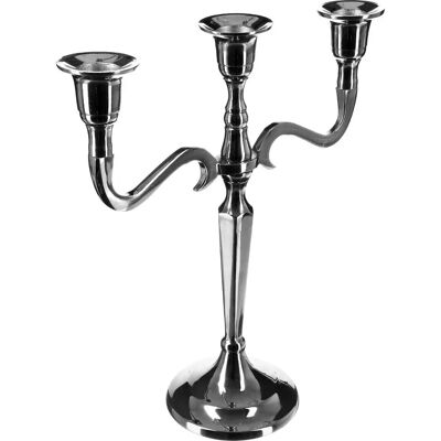 Support à Bougies Argent Atmosphera - Élégant Support 3 Branches - Décoration Candle - Publicité Support à Bougies Argent Atmosphera - Élégant Support 3 Branches - Décoration Candle - Publicité