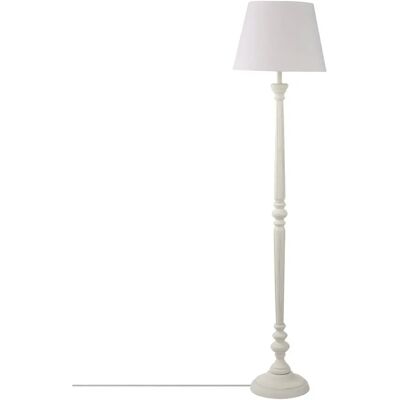 ATMOSPHERA Lámpara de pie blanca Leo - Ahorra espacio, Pantalla de lino, 156cm ATMOSPHERA Lámpara de pie blanca Leo - Ahorra espacio, Pantalla de lino, 156cm