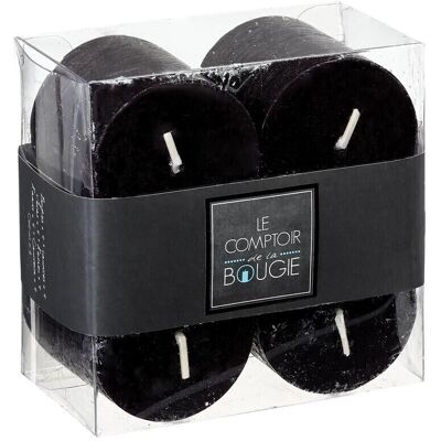 Atmosphera 123136 Bougie en Cire - 4,5cm - 7h - Noire - Rustique - Publicité Atmosphera 123136 Bougie en Cire - 4,5cm - 7h - Noire - Rustique - Publicité