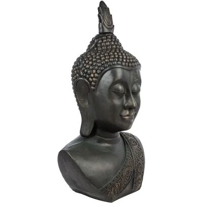 Atmosphera Modèle 125764 - Tête de Bouddha Figurine Décorative - Noir - Publicité Atmosphera Modèle 125764 - Tête de Bouddha Figurine Décorative - Noir - Publicité