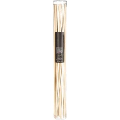 ATMOSPHERA Diffuuserin tikut - 20 Luonnollista Rattania - Kestävää Tuoksua - 24,5cm ATMOSPHERA Diffuuserin tikut - 20 Luonnollista Rattania - Kestävää Tuoksua - 24,5cm