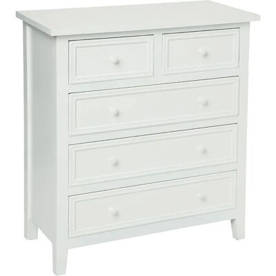Atmosphera Charme - Cómoda blanca de 5 cajones - Muebles de dormitorio Atmosphera Charme - Cómoda blanca de 5 cajones - Muebles de dormitorio