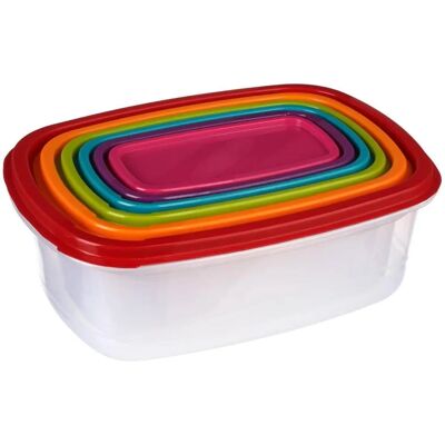 5five Simply Smart Lunchbox-Set - Rechteckig, Bunt, 300ml-245ml 5five Simply Smart Lunchbox-Set - Rechteckig, Bunt, 300ml-245ml