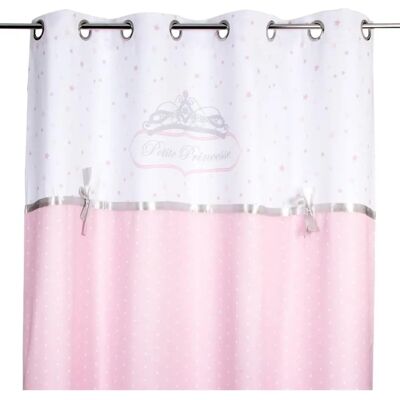 ATMOSPHERA Child Princess Pink Curtain 140x260cm - Kids Tarp with Satin Ribbon ATMOSPHERA Child Princess Pink Curtain 140x260cm - Kids Tarp with Satin Ribbon