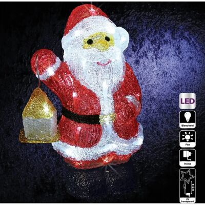 Feeric Lights & Christmas Papá Noel Acrílico 40 LED - Exterior, 30cm Feeric Lights & Christmas Papá Noel Acrílico 40 LED - Exterior, 30cm