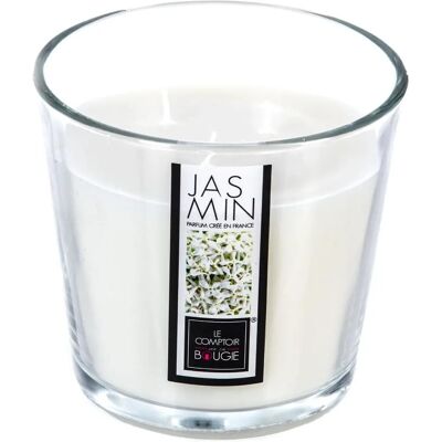 Atmosphera 123000M Bougie en cire - Jasmin - 40h - 500g - Verre - Longue durée - Publicité Atmosphera 123000M Bougie en cire - Jasmin - 40h - 500g - Verre - Longue durée - Publicité