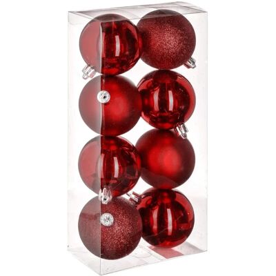 FEERIC LIGHTS & CHRISTMAS Palline rosse in plastica riciclata - Decorazioni natalizie FEERIC LIGHTS & CHRISTMAS Palline rosse in plastica riciclata - Decorazioni natalizie