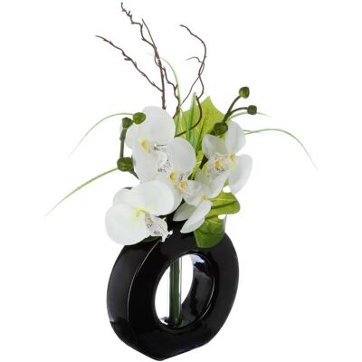 Atmosphera Künstliche Orchidee Anordnung - Keramik Vase - 44cm Atmosphera Künstliche Orchidee Anordnung - Keramik Vase - 44cm