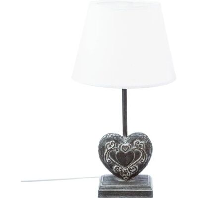 Lampada da tavolo con cuore in legno Atmosphera - 25x49 cm Lampada da tavolo con cuore in legno Atmosphera - 25x49 cm