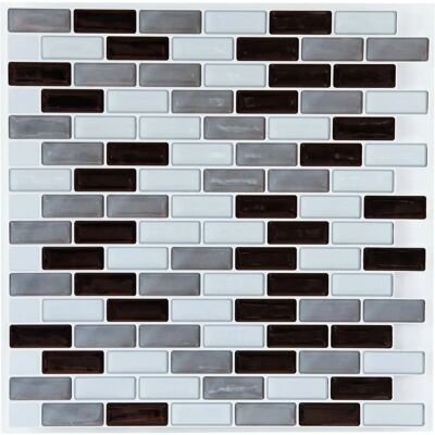 ATMOSPHERA Rechteckiger Fliesenkleber - PVC, 25x25cm, Grau/Schwarz ATMOSPHERA Rechteckiger Fliesenkleber - PVC, 25x25cm, Grau/Schwarz