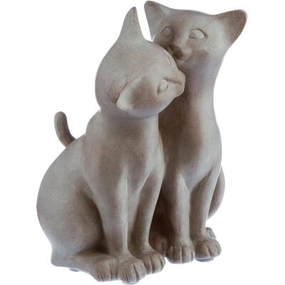 Atmosphera Resin-Katzenpaar Statuette - Romantische Dekoration Atmosphera Resin-Katzenpaar Statuette - Romantische Dekoration