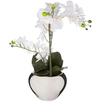 Vaso in ceramica ATMOSPHERA per orchidee - Elegante bianco Vaso in ceramica ATMOSPHERA per orchidee - Elegante bianco