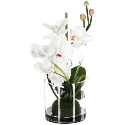 Pianta Artificiale Atmosphera - Orchidea, Vaso in Vetro, 37cm Pianta Artificiale Atmosphera - Orchidea, Vaso in Vetro, 37cm