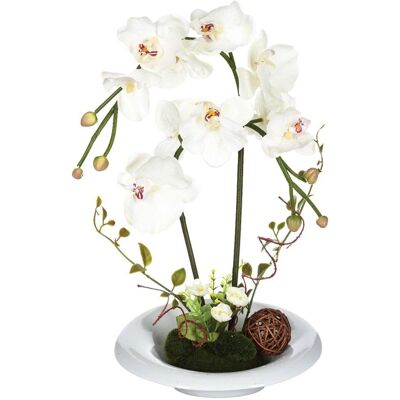 Composizione Orchidee Artificiali Atmosphera - Vaso in Ceramica - 46cm Composizione Orchidee Artificiali Atmosphera - Vaso in Ceramica - 46cm