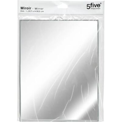 Miroir de salle de bain 20x30 cm 5FIVE - Gris - Publicité Miroir de salle de bain 20x30 cm 5FIVE - Gris - Publicité