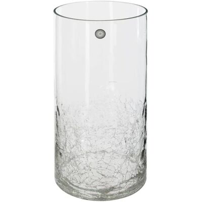 Atmosphera Zylindervase aus Glas - Crackle-Design - 30cm - Transparent Atmosphera Zylindervase aus Glas - Crackle-Design - 30cm - Transparent