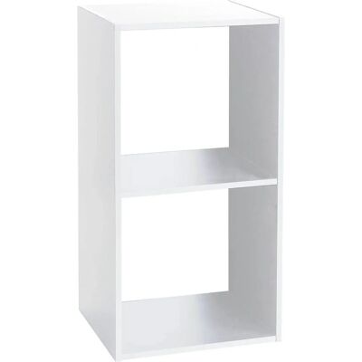 5FIVE Weißes Modularregal - 2 Fächer - Minimalistisches Design 5FIVE Weißes Modularregal - 2 Fächer - Minimalistisches Design