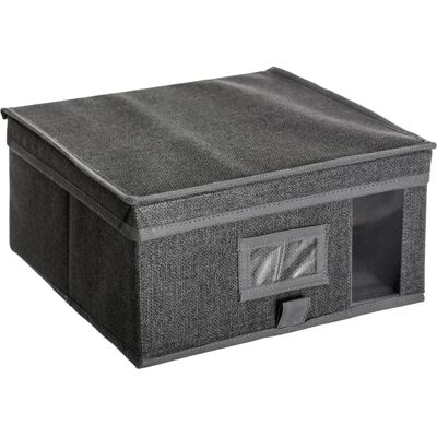 Boîte de rangement gris anthracite 5FIVE - 30x30 cm - Publicité Boîte de rangement gris anthracite 5FIVE - 30x30 cm - Publicité